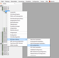 Pfad Menü EOL-konfigurieren  Pfad Menü EOL-konfigurieren