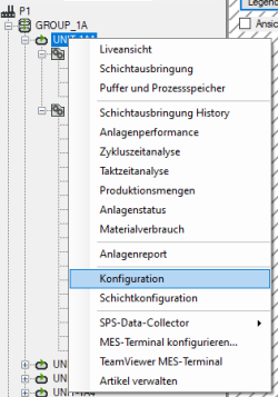  Pfad Menü Anlage - Konfiguration