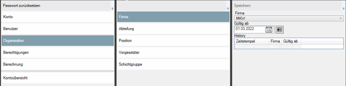 Organisationsdaten bearbeiten