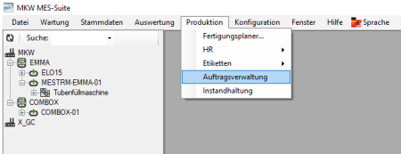 Pfad Auftragsverwaltung